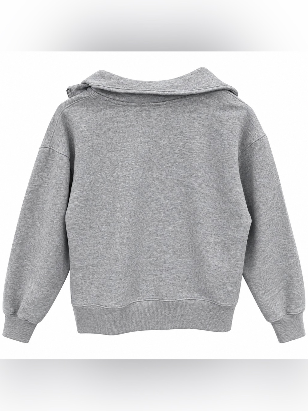 Everlane Women’s M Gray Half Zip Pullover Sweatshirt Oversized Funnel Neck - Picture 2 of 3